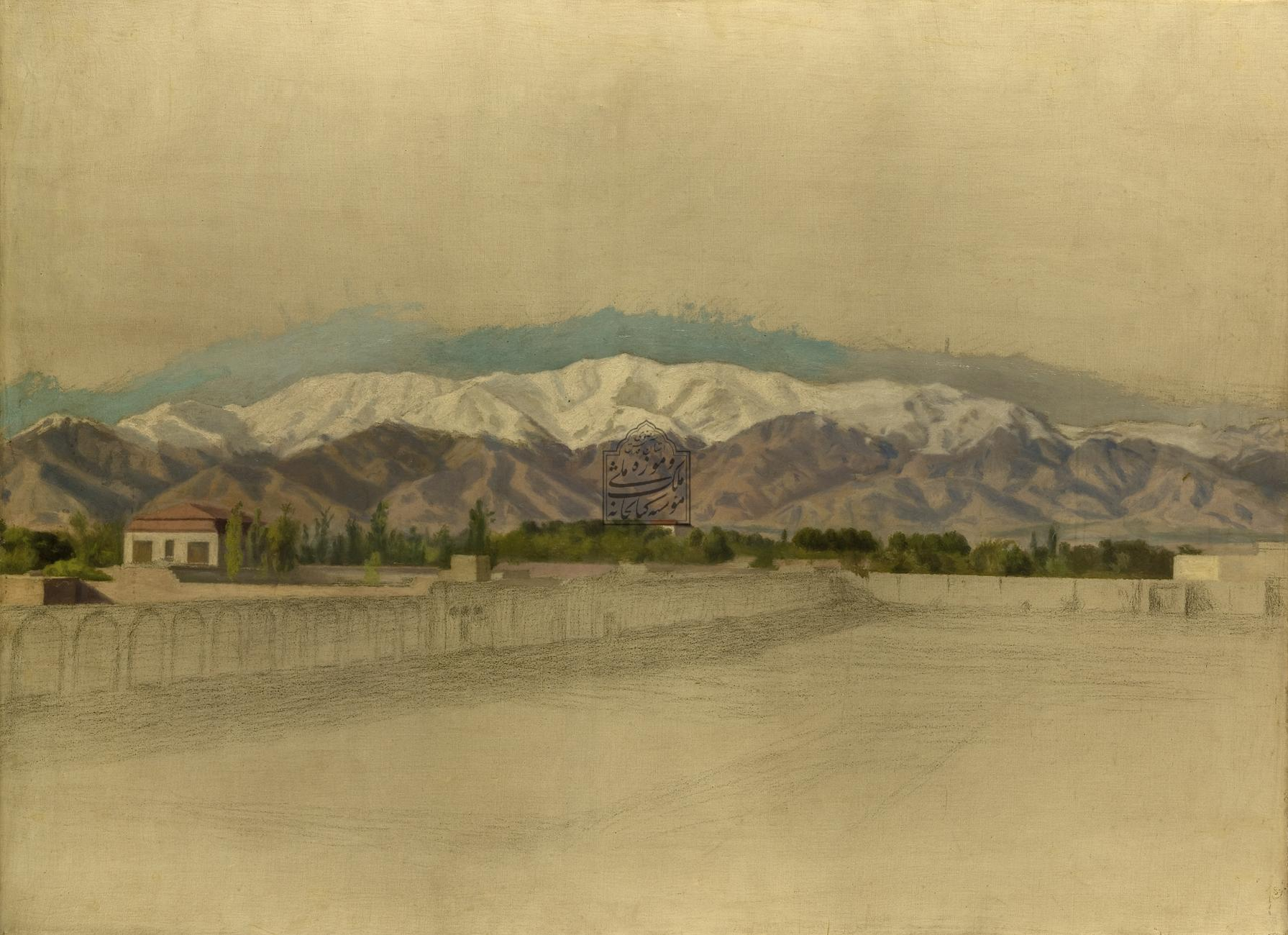 نقاشی  «کوه‌های شمیران» اثر کمال الملک